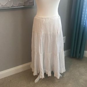 LAUREN Ralph Lauren Eyelet 3-Tiered Maxi Skirt